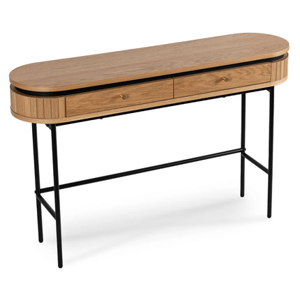 Kosmetinis staliukas su stalčiais BECK – 120 cm, ąžuolo spalvos