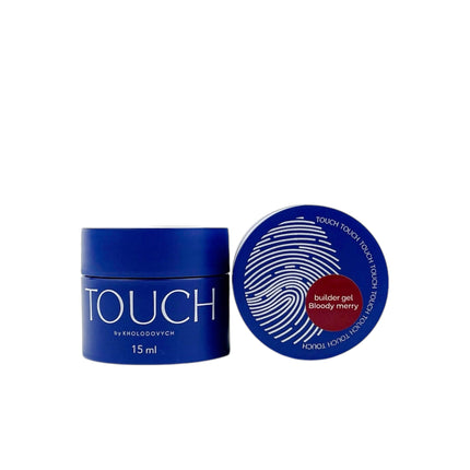 TOUCH Builder Gel savaime išsilyginantis trifazis statybinis gelis Cherry Coded, 15ml - Beauty Kit