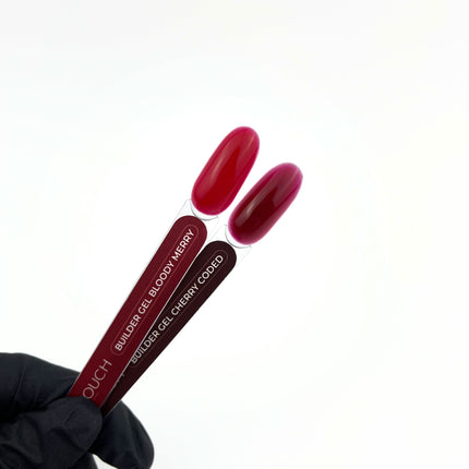 TOUCH Builder Gel savaime išsilyginantis trifazis statybinis gelis Cherry Coded, 15ml - Beauty Kit