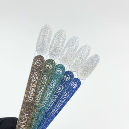 TOUCH Twinkle Top kamufliažinis viršutinis sluoksnis be lipnumo 4, 13ml - Beauty Kit