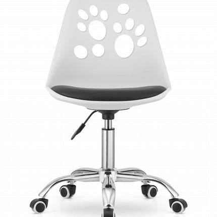 Vaikiška kėdė PRINT, balta ir juoda - Beauty Kit