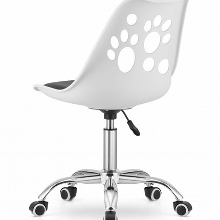 Vaikiška kėdė PRINT, balta ir juoda - Beauty Kit