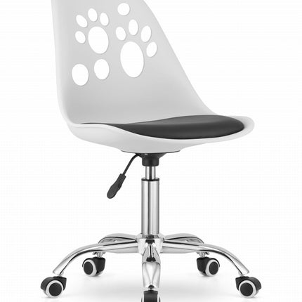 Vaikiška kėdė PRINT, balta ir juoda - Beauty Kit