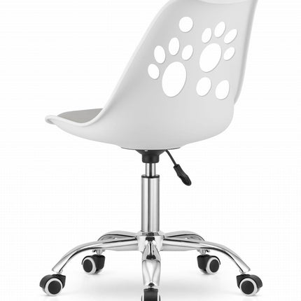 Vaikiška kėdė PRINT, balta ir pilka - Beauty Kit