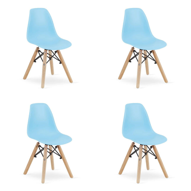 Vaikiškos kėdutės ZUBI, mėlynos, 4 vnt. - Beauty Kit