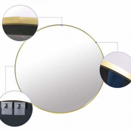 Veidrodis 60 cm, auksinis rėmas - Beauty Kit