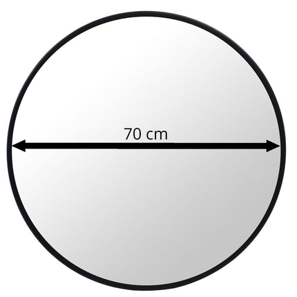 Veidrodis 70 cm, juodas rėmas - Beauty Kit