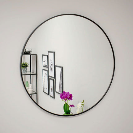 Veidrodis 80 cm, juodas rėmas - Beauty Kit