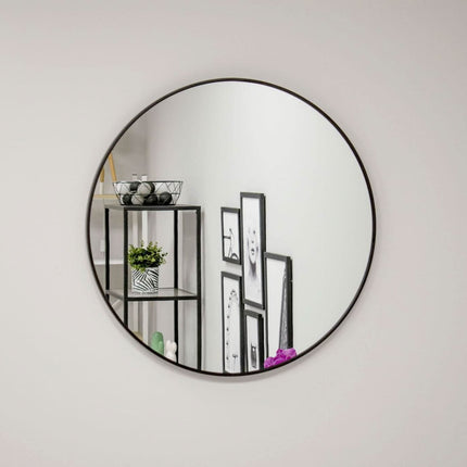 Veidrodis 80 cm, juodas rėmas - Beauty Kit