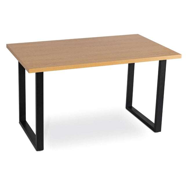 VETTEL stačiakampis stalas 120 cm – auksinis ąžuolas / juoda – modernus lofto stilius - Beauty Kit