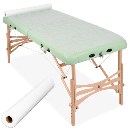 Vienkartinė neaustinė paklodė 60 cm × 50 m, 15 g/m², balta – nuotrauka 5