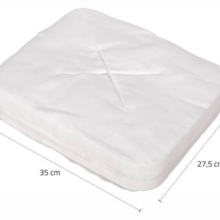 Vienkartiniai neaustiniai masažo stalo veido angos uždangalai X, 100 vnt. - Beauty Kit