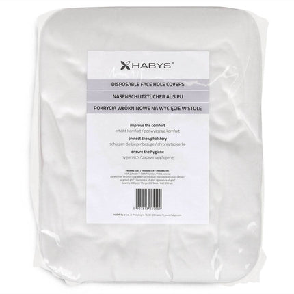 Vienkartiniai neaustiniai masažo stalo veido angos uždangalai X, 100 vnt. - Beauty Kit