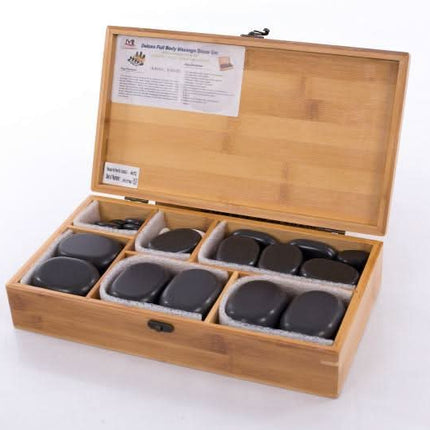 Vulkaninio bazalto akmenų rinkinys - 45 vnt. - Beauty Kit