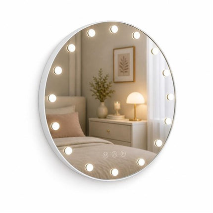 Makiažo veidrodis su LED apšvietimu HOLLYWOOD, skersmuo 70 cm