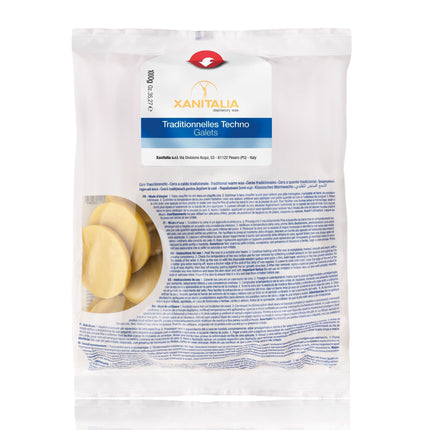 XANITALIA depiliacinio vaško diskai YELLOW TECHNO HARD WAX, 1 kg - Beauty Kit