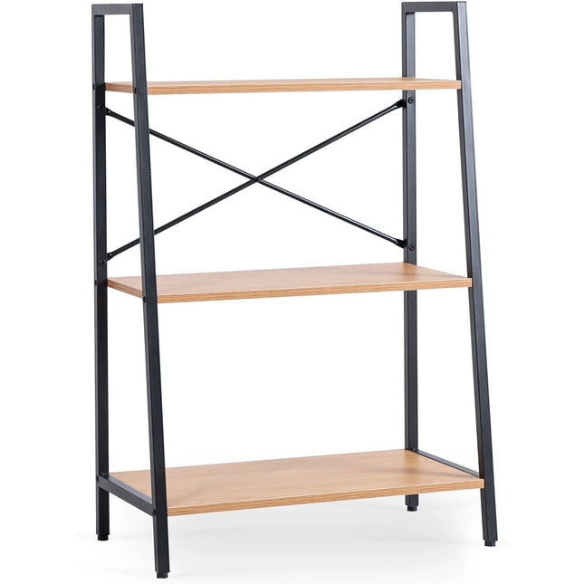 Žema atvira lentyna VIOR, auksinis ąžuolas/juoda - Beauty Kit