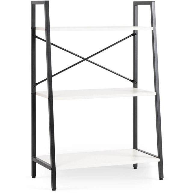 Žema atvira lentyna VIOR, balta/juoda - Beauty Kit