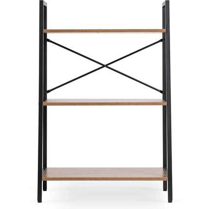 Žema atvira lentyna VIOR, riešutas/juoda spalva - Beauty Kit