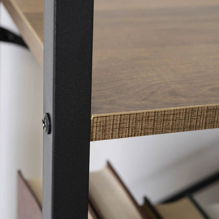 Žema atvira lentyna VIOR, riešutas/juoda spalva - Beauty Kit