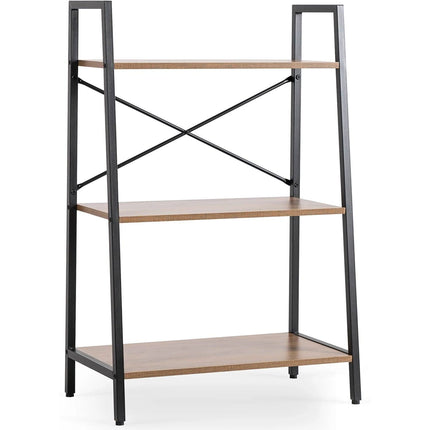 Žema atvira lentyna VIOR, riešutas/juoda spalva - Beauty Kit