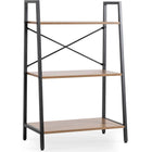 Žema atvira lentyna VIOR, riešutas/juoda spalva - Beauty Kit