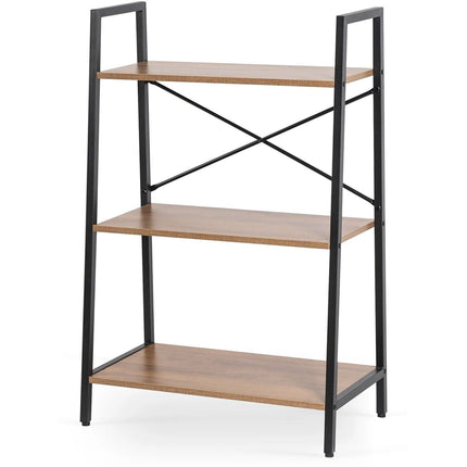 Žema atvira lentyna VIOR, riešutas/juoda spalva - Beauty Kit